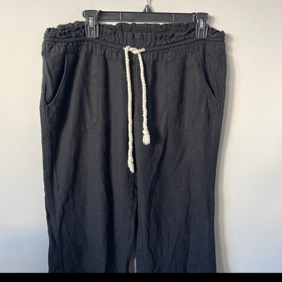 ROXY Oceanside Flared Linen Pants - Picture 4 of 8